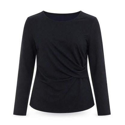 Fransa Women's Black Long Sleeve Polyester Blouse M