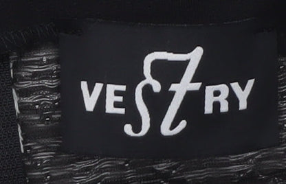 Vestry Women Black Geometric Shift Dress Size 12 Sleeveless