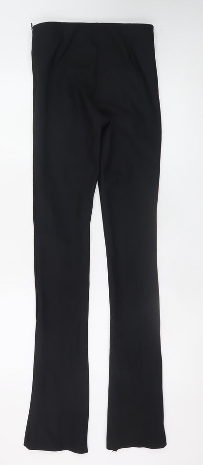Zara Women’s Black Slim Flared Stretch Trousers Size M