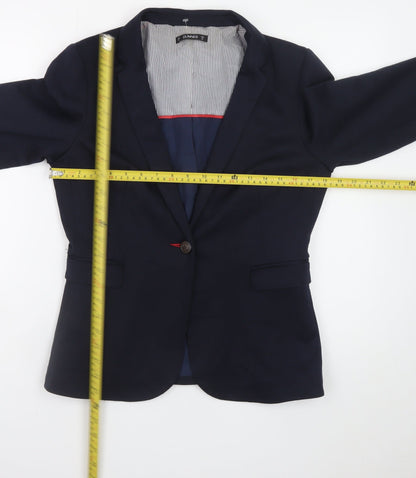 Dunnes Women’s Navy Blue Blazer Size 12 Regular Fit Business Jacket