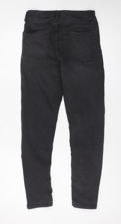 Bershka Women Black Size 10 Skinny High Rise Jeans