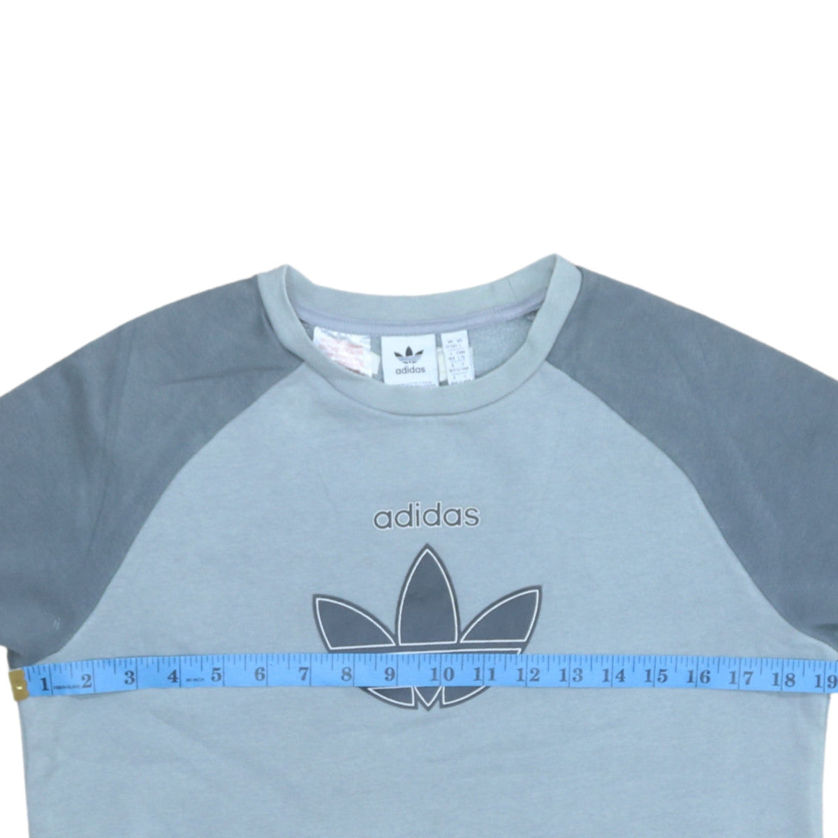 adidas Boys Grey Colourblock Pullover Sweatshirt 13-14 Years
