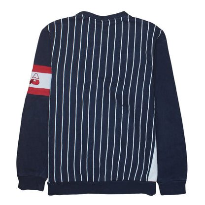 FILA Men's Blue Striped Italian Heritage Sweatshirt Size S