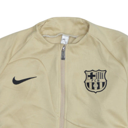 Nike Boys Beige Full Zip Barcelona Sweatshirt Size 14 Years