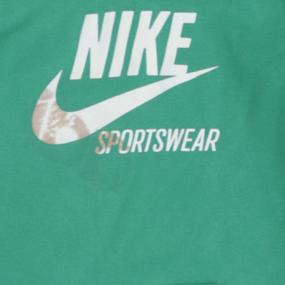 Nike Womens Green Pullover Hoodie UK 12/14 Sportswear Logo Sweatshirt