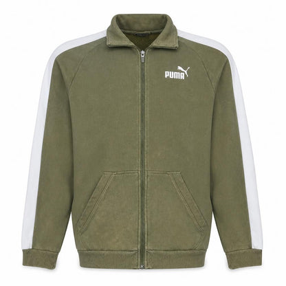 Puma Men's Green XS Full Zip Sweatshirt with Logo