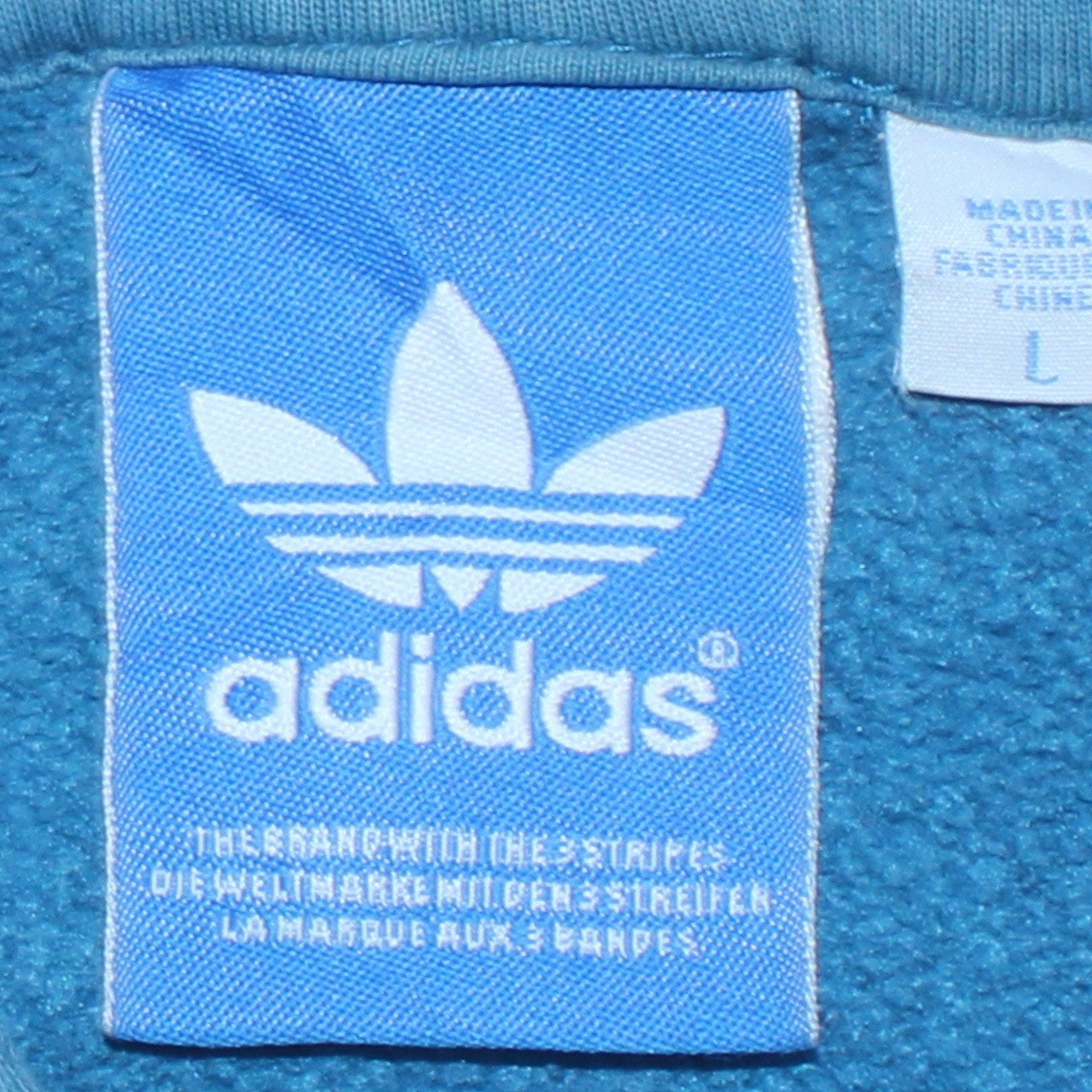 Adidas Men's Blue 1/2 Zip Hoodie Size L Logo Sportswear