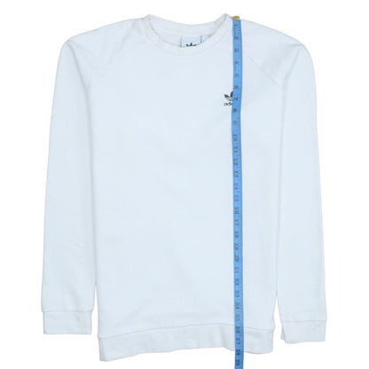 Adidas Men's White Crew Neck Pullover Sweatshirt Size M