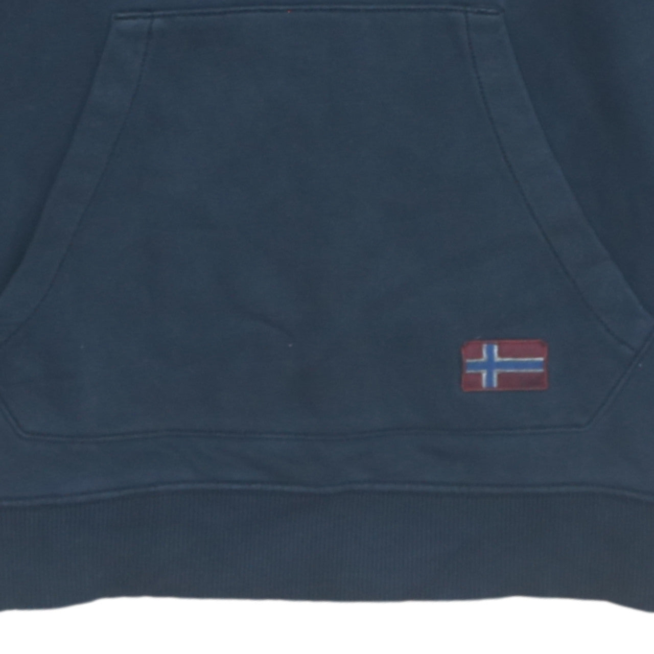 Napapijri Blue Logo Pullover Hoodie Teens S Fleece Cotton
