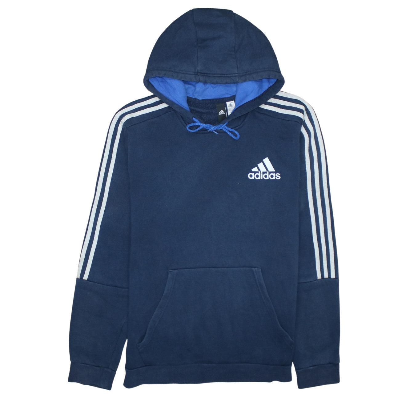 Adidas Men's Blue Pullover Hoodie Size L Fleece Sportswear