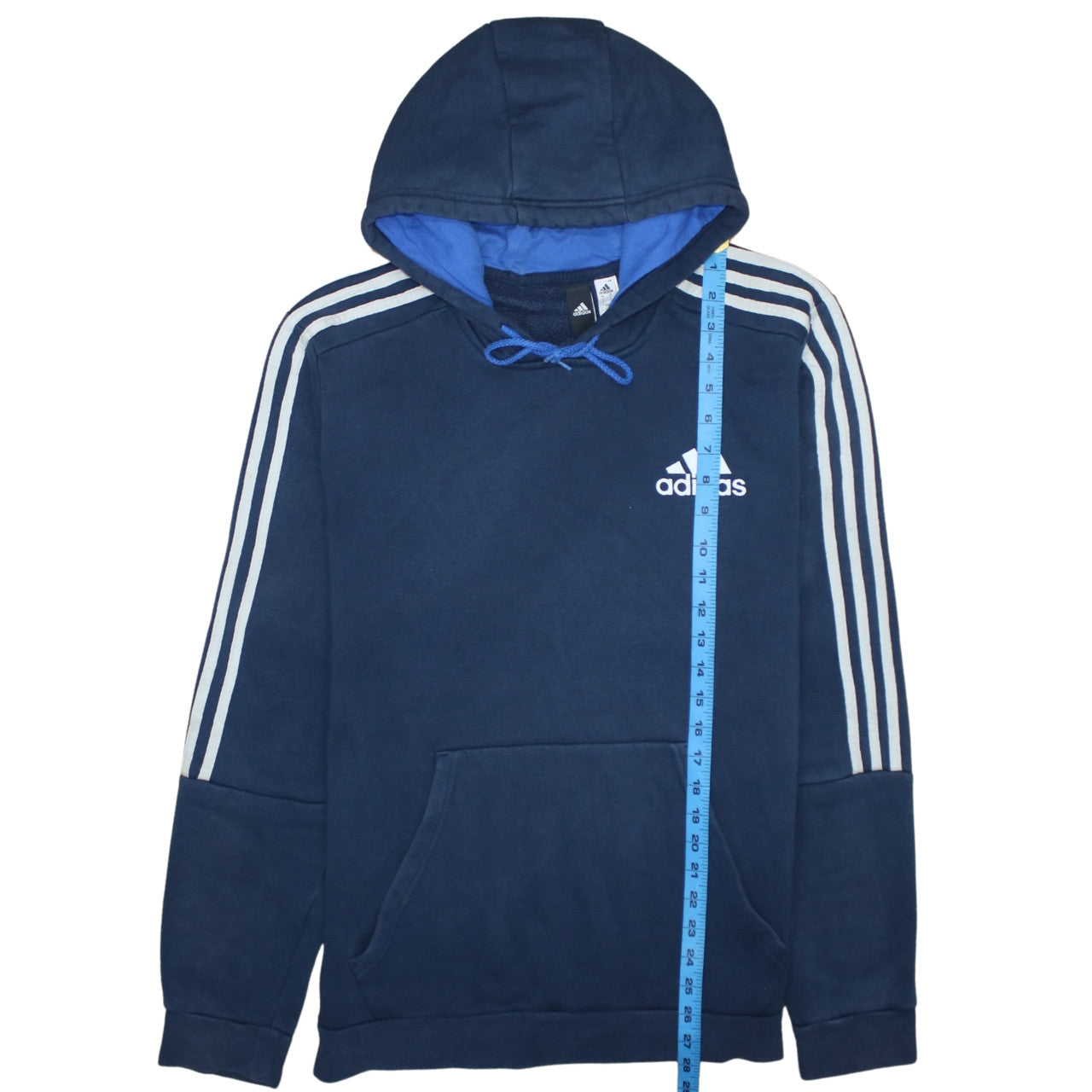 Adidas Men's Blue Pullover Hoodie Size L Fleece Sportswear