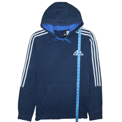 Adidas Men's Blue Pullover Hoodie Size L Fleece Sportswear