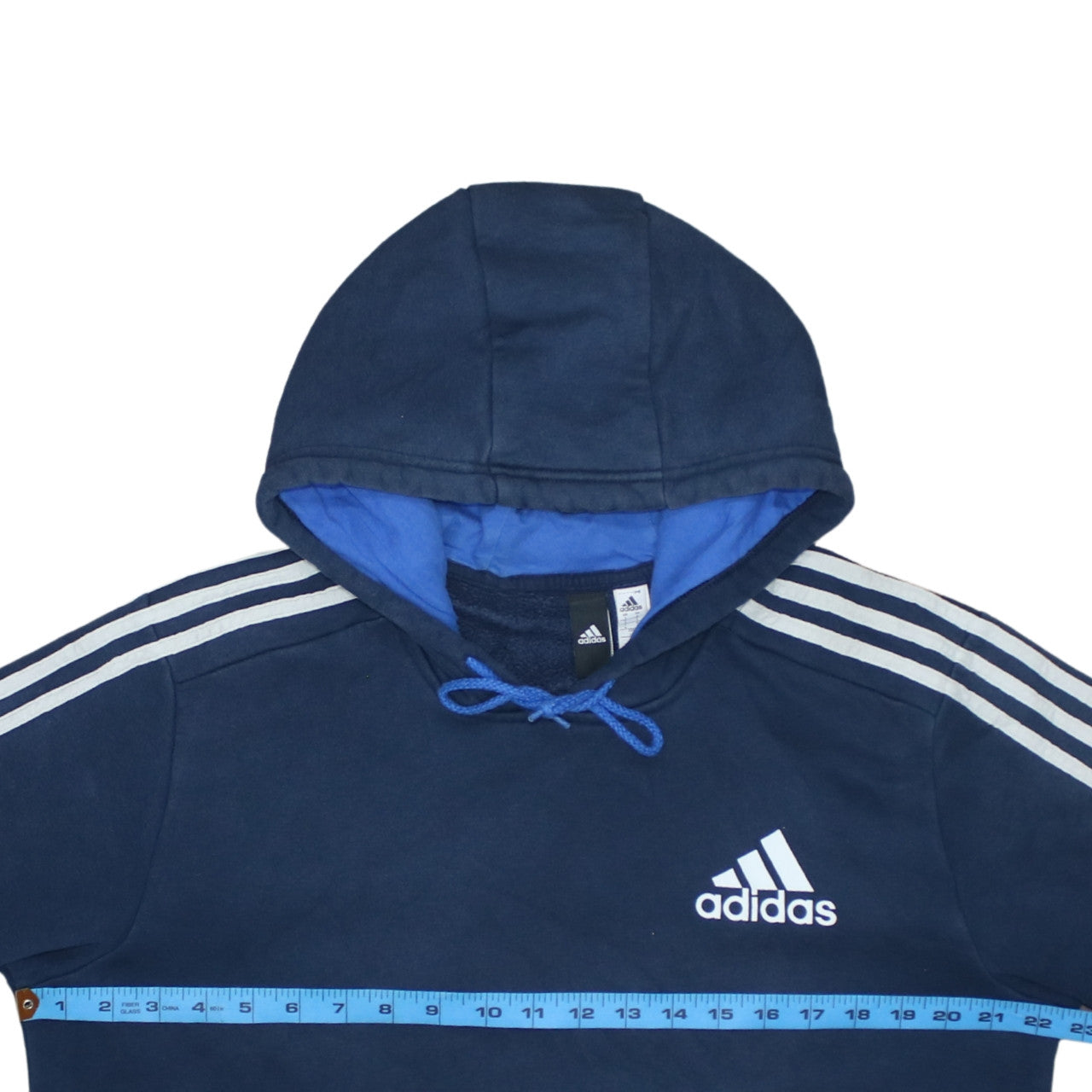 Adidas Men's Blue Pullover Hoodie Size L Fleece Sportswear