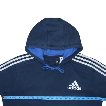 Adidas Men's Blue Pullover Hoodie Size L Fleece Sportswear