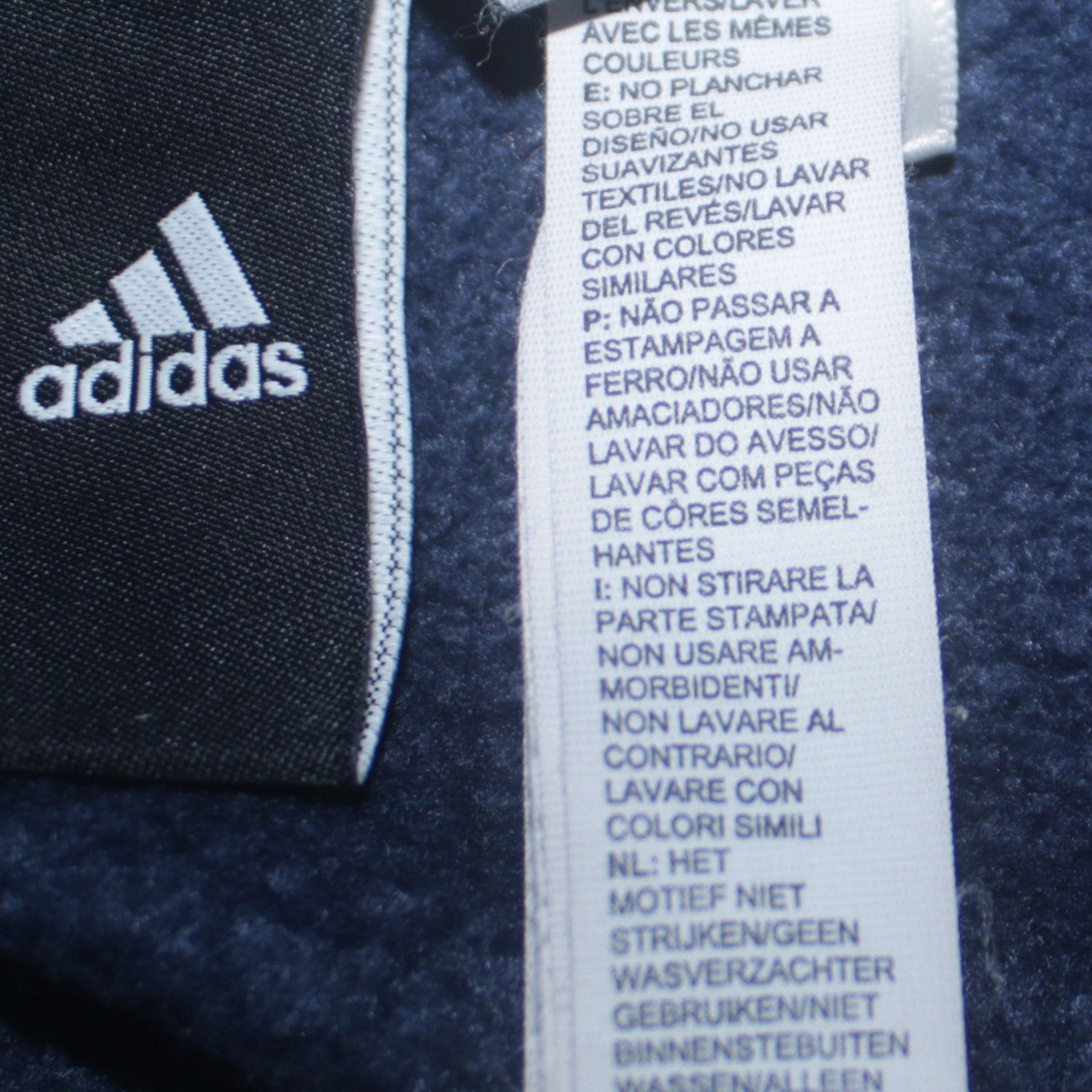 Adidas Men's Blue Pullover Hoodie Size L Fleece Sportswear