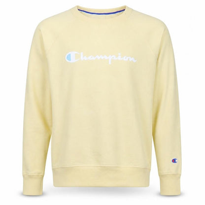 Champion Men's Beige Small Crew Neck Pullover Sweatshirt