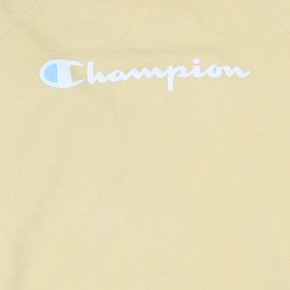 Champion Men's Beige Small Crew Neck Pullover Sweatshirt