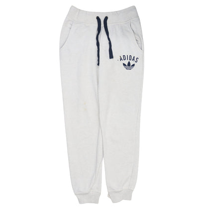Adidas Womens White Jogger Sweatpants Size 12 Elastic Waist Comfort Fit