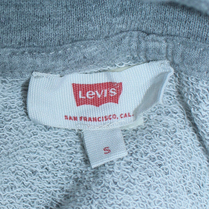 Levi's Men's Grey Pullover Hoodie Size S Logo Fleece Sweatshirt