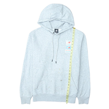 New Balance Mens Grey Pullover Hoodie M Graphic Athletic Style