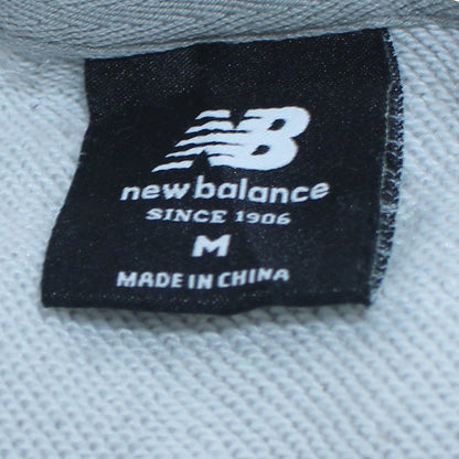 New Balance Mens Grey Pullover Hoodie M Graphic Athletic Style