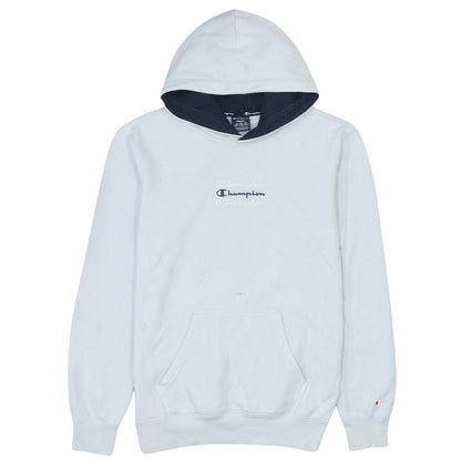 Champion Men’s White Small Pullover Hoodie with Logo Detail