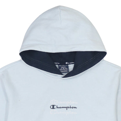 Champion Men’s White Small Pullover Hoodie with Logo Detail
