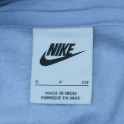 Nike Mens Blue Pullover Hoodie Small Classic Logo Fleece