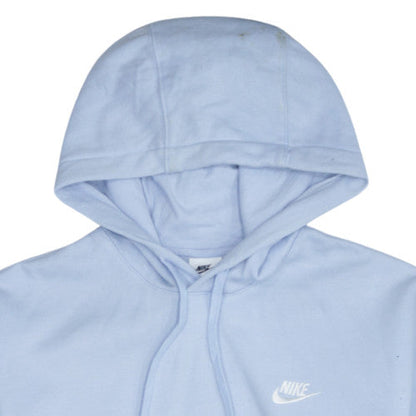 Nike Mens Blue Pullover Hoodie Small Classic Logo Fleece