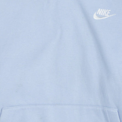 Nike Mens Blue Pullover Hoodie Small Classic Logo Fleece