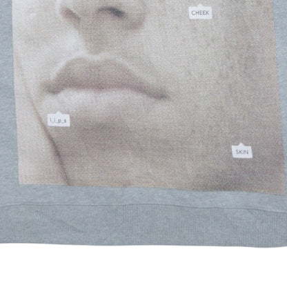 Zara Woman Grey Graphic Face Print Sweatshirt Size M