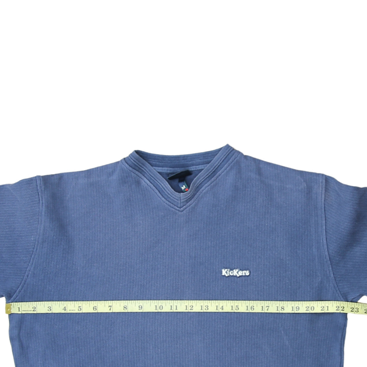 Kickers Men's Blue Cotton V-Neck Pullover Sweatshirt M