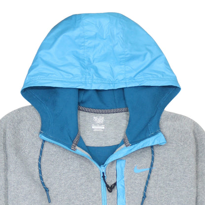 Nike Men's Grey Full Zip Hoodie 2XL Lightweight Sportswear