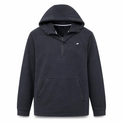 Nike Men's Black 1/2 Zip Hoodie Size L Fleece Pullover