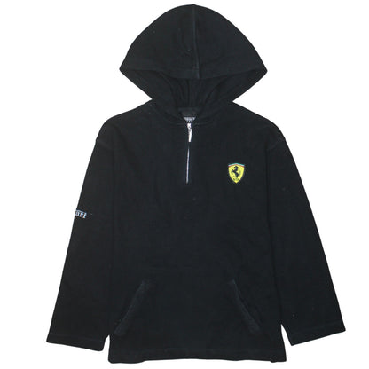Ferrari Men's Black Fleece 1/2 Zip Hoodie Size S Racing Logo