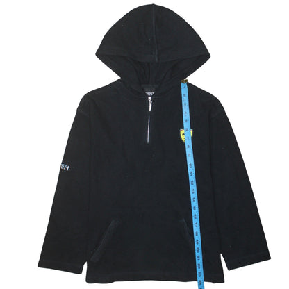 Ferrari Men's Black Fleece 1/2 Zip Hoodie Size S Racing Logo