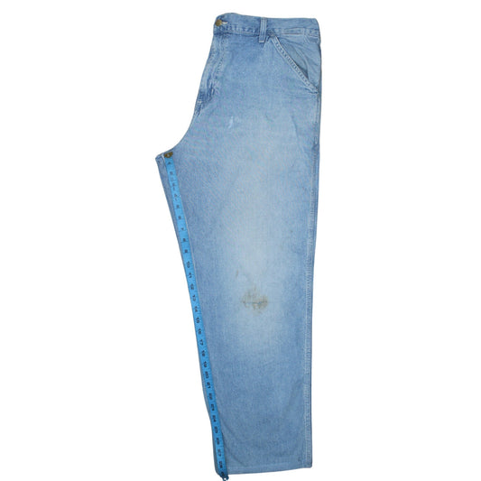 Carhartt Mens Blue 34x32 Straight Relaxed Fit Denim Jeans