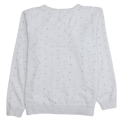 Hilfiger Denim Mens White XL Pullover Sweatshirt Classic Crew Neck