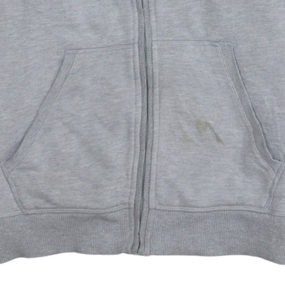 Adidas Women Grey Full Zip Hoodie Medium Classic Cotton Blend