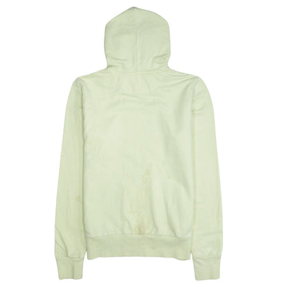 Nike Women Light Yellow Pullover Hoodie Size L Logo Graphic Sweatshirt