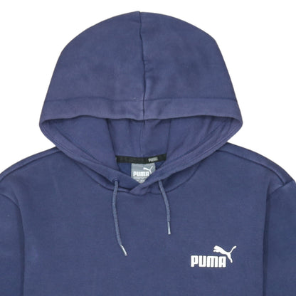 Puma Men's Blue Pullover Hoodie Size M Regular Fit Logo Sportswear