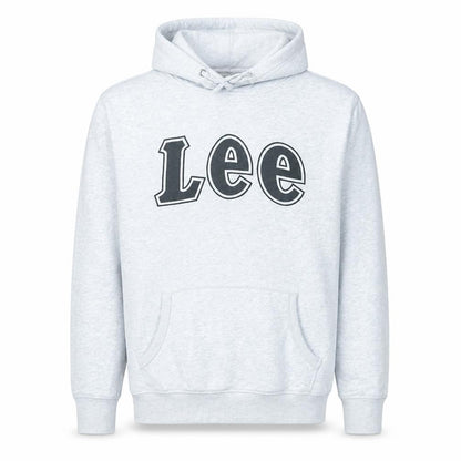 Lee Men's Grey XL Pullover Hoodie with Logo Print