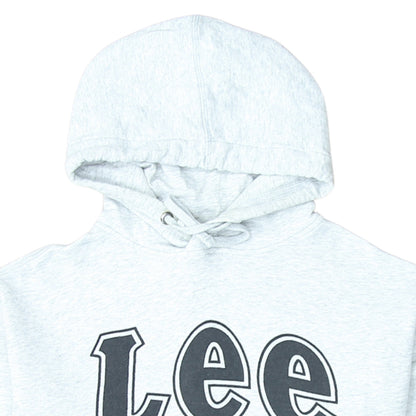 Lee Men's Grey XL Pullover Hoodie with Logo Print