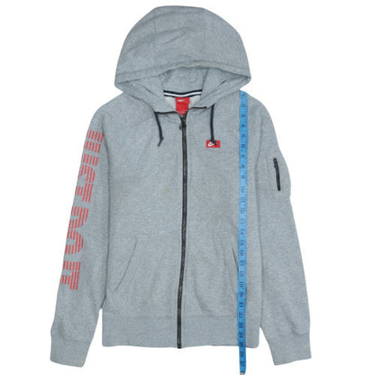 Nike Mens Grey Full Zip Hoodie Small Regular Fit Sportswear
