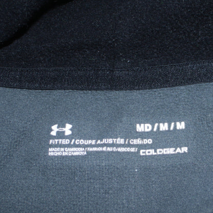 Under Armour Men's Black Grey ColdGear 1/2 Zip Hoodie Medium