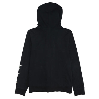 GAP Women Black Full Zip Hoodie Medium Cotton Blend Logo Casual