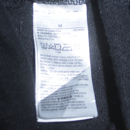GAP Women Black Full Zip Hoodie Medium Cotton Blend Logo Casual