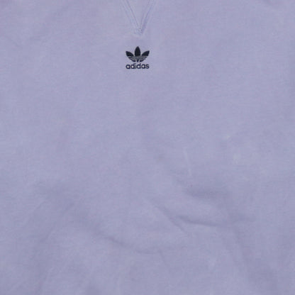 Adidas Womens Lilac Crew Neck Pullover Sweatshirt Size 12