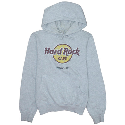 Hard Rock Cafe Women’s Grey Pullover Hoodie Small Prague Logo Cotton Blend