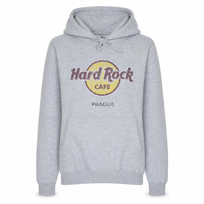 Hard Rock Cafe Women’s Grey Pullover Hoodie Small Prague Logo Cotton Blend